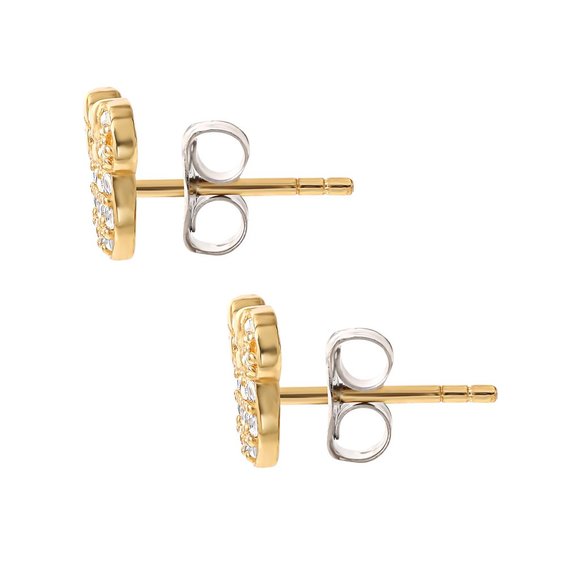 Disney Minnie Mouse Women's 14K Gold Plated Sterling Silver Post Earrings NEW! - Picture 4 of 13